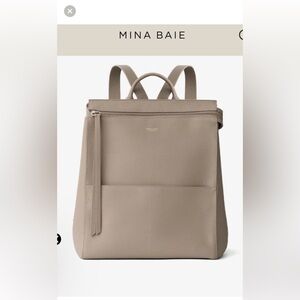 Mina Baie Full Leather Harper Diaper backpack